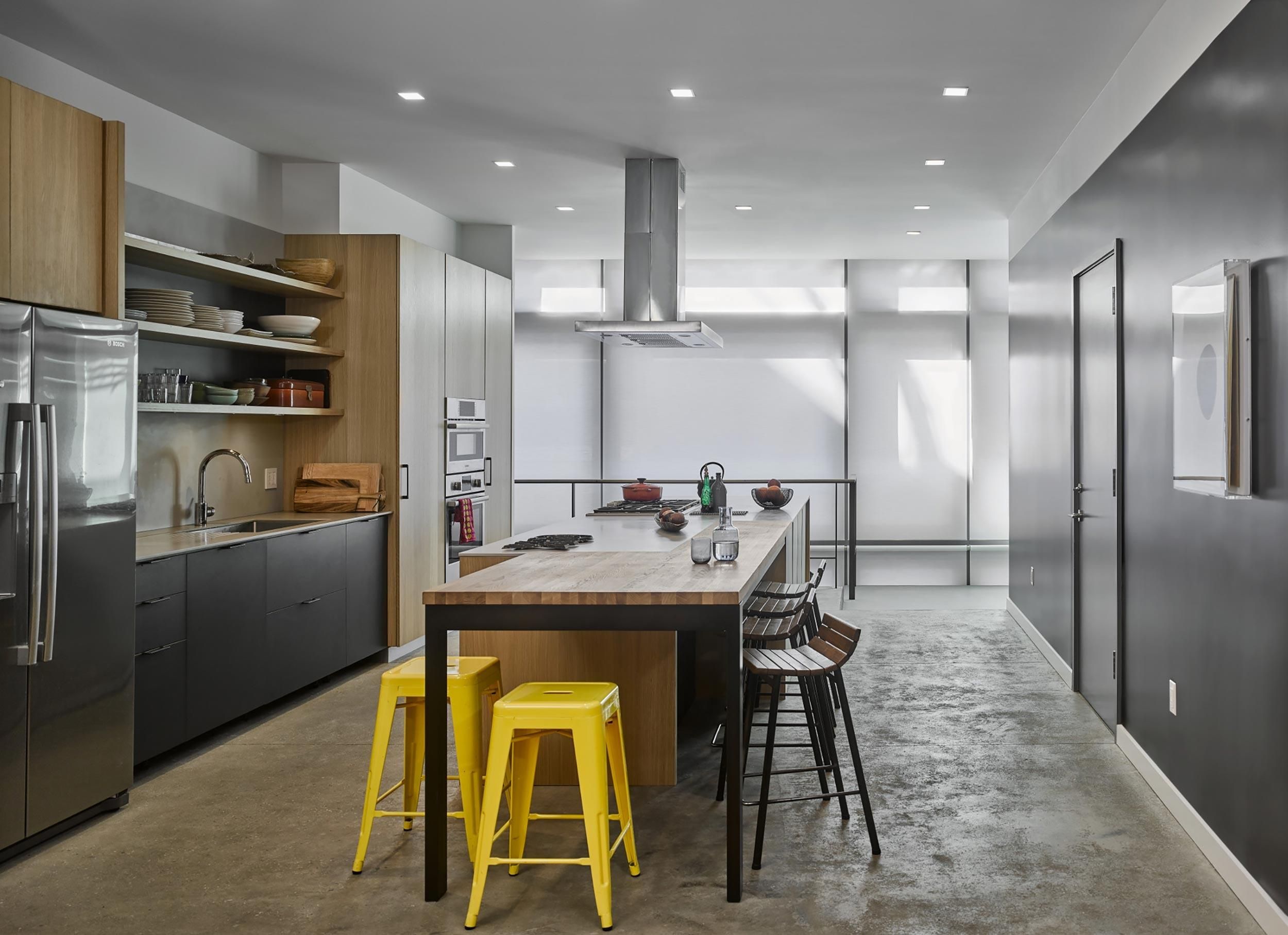 Modern warm colored bar